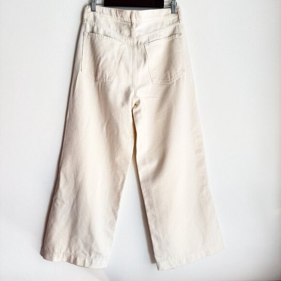 Banana Republic Ivory Wide Leg High Waist Jeans 29 - Picture 8 of 8